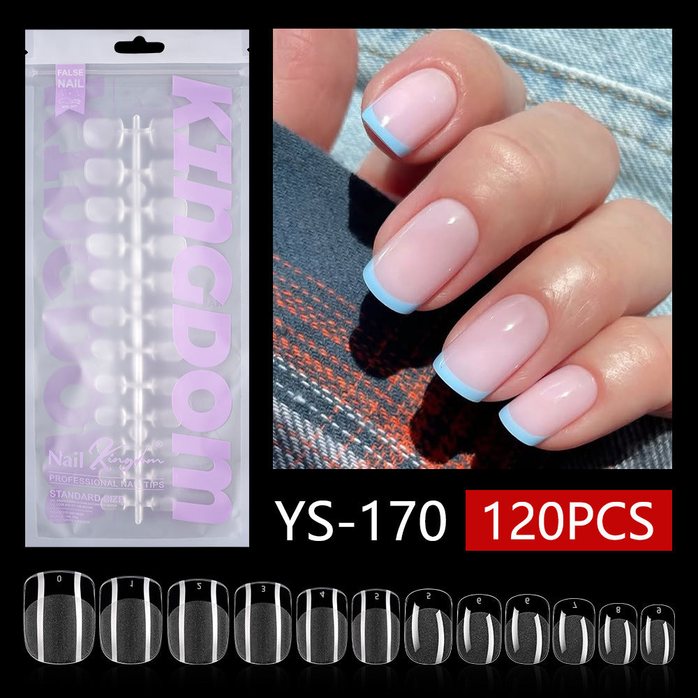 365nails: "Semi-Matte French Nail Tips" – Medium Almond Nail Extensions