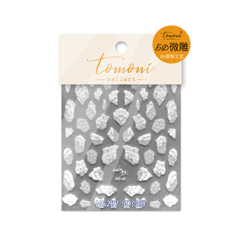 復古蕾絲邊系列：「新娘巴洛克」– 5D 微雕甲貼