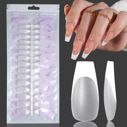 Nail Tips hot-selling nail pieces Frosted French, no-carving and grinding nail patches Prefabricated nail 120 pieces False nail wholesale