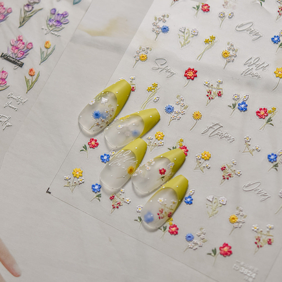 365nails: "Vibrant Tulip Garden" – nail art stickers