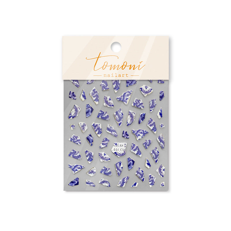 365nails: "Blue and White Porcelain Shard" – nail art stickers