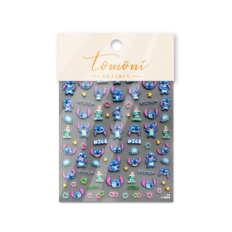 365nails: "Cute Stitch Cartoon Character" – nail art stickers
