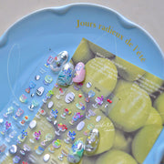Cocktail & Fruit Goblet: "Summer Fruit Cocktail" – 5D Embossed Nail Sticker