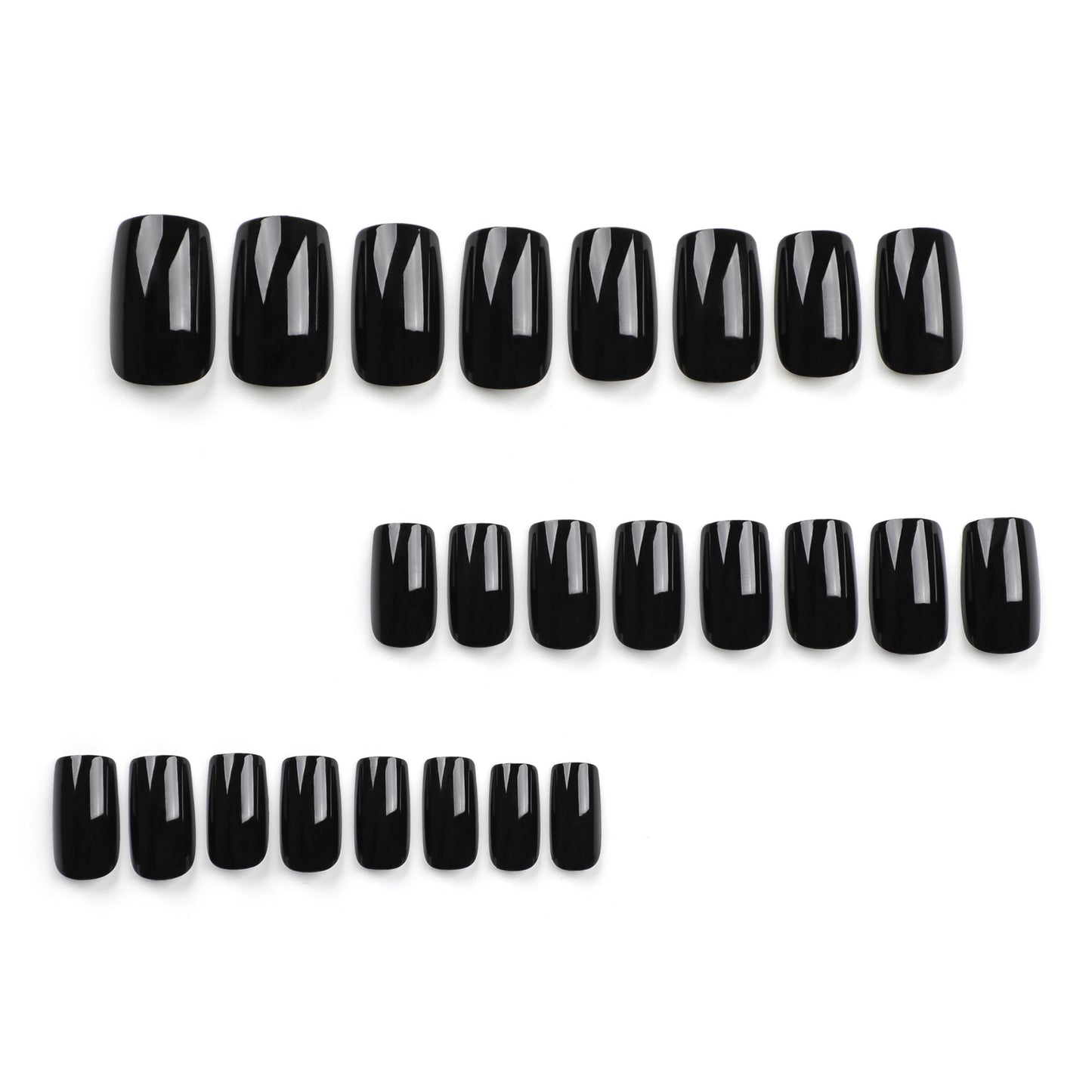 Factory direct sales of 24 pieces of manicure classic solid color wearable nail film short wearable removable nail film wholesale｜365nails
