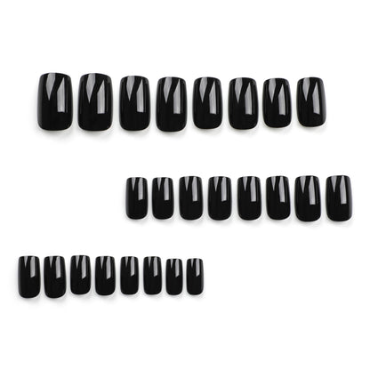 Factory direct sales of 24 pieces of manicure classic solid color wearable nail film short wearable removable nail film wholesale｜365nails