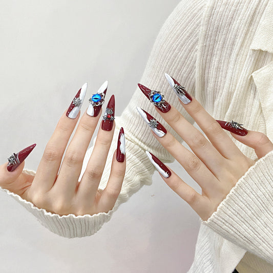 Pure handmade press on nails   nail art fake nails beauty | 365nails