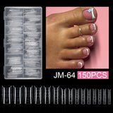 365nails: "Classic French Toe Extensions" – Short Square Toenail Tips