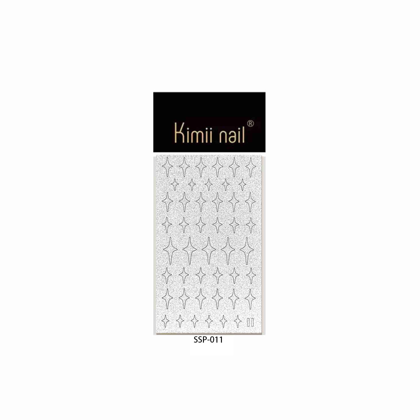 Silver Glitter Stripe: "Minimalist Shimmer" – Nail Sticker