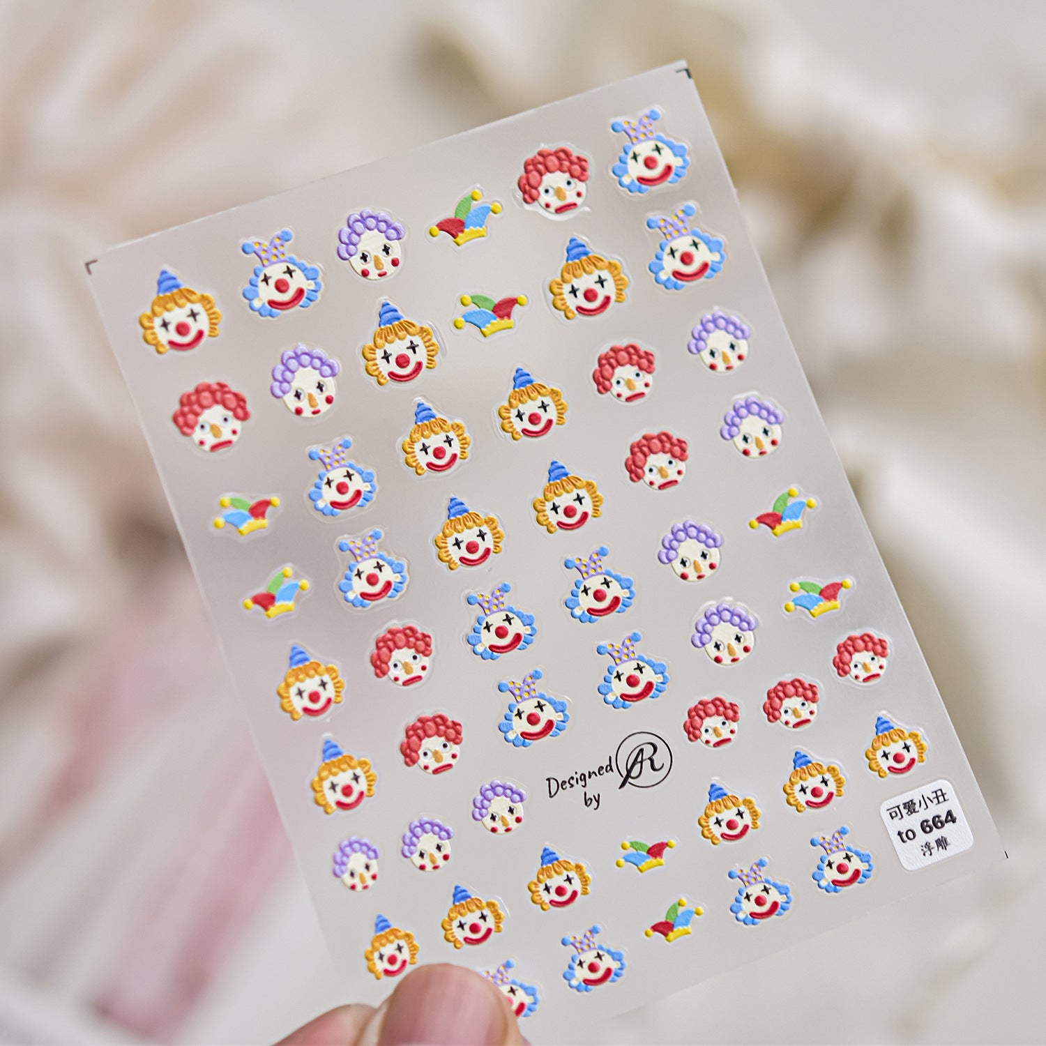 Luxury Teddy Bear: "Big Head Teddy" – 3D Embossed Nail Sticker