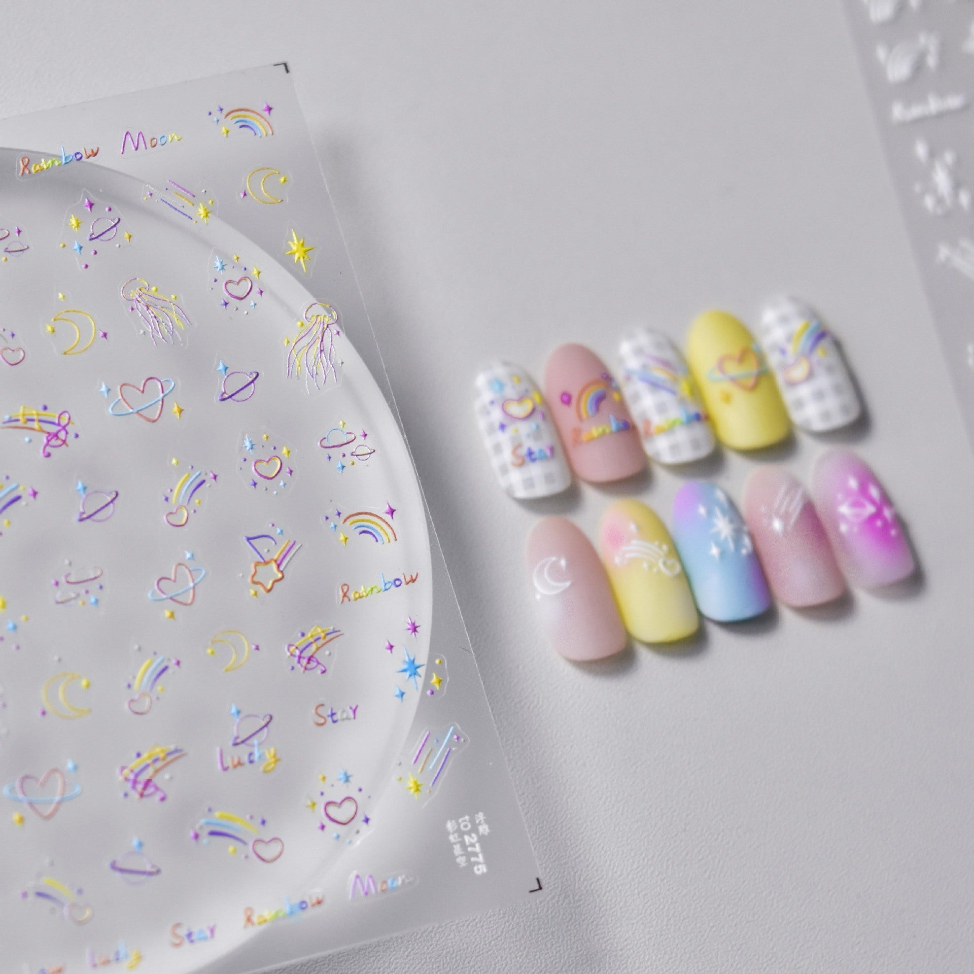 365nails: "holographic rainbow celestial" – Nail Art Stickers