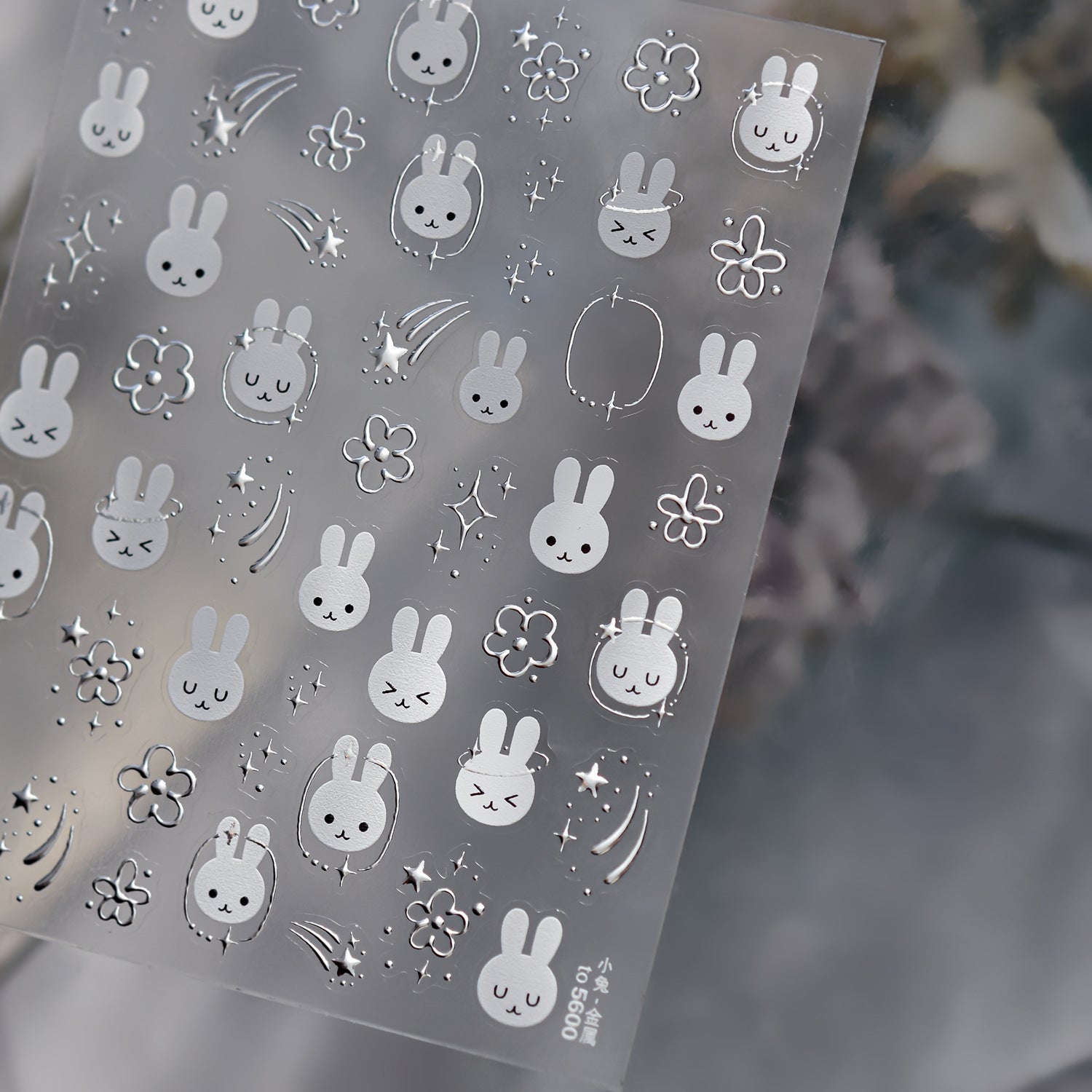 Silver Bunny – Kawaii Cute Nail Art Set