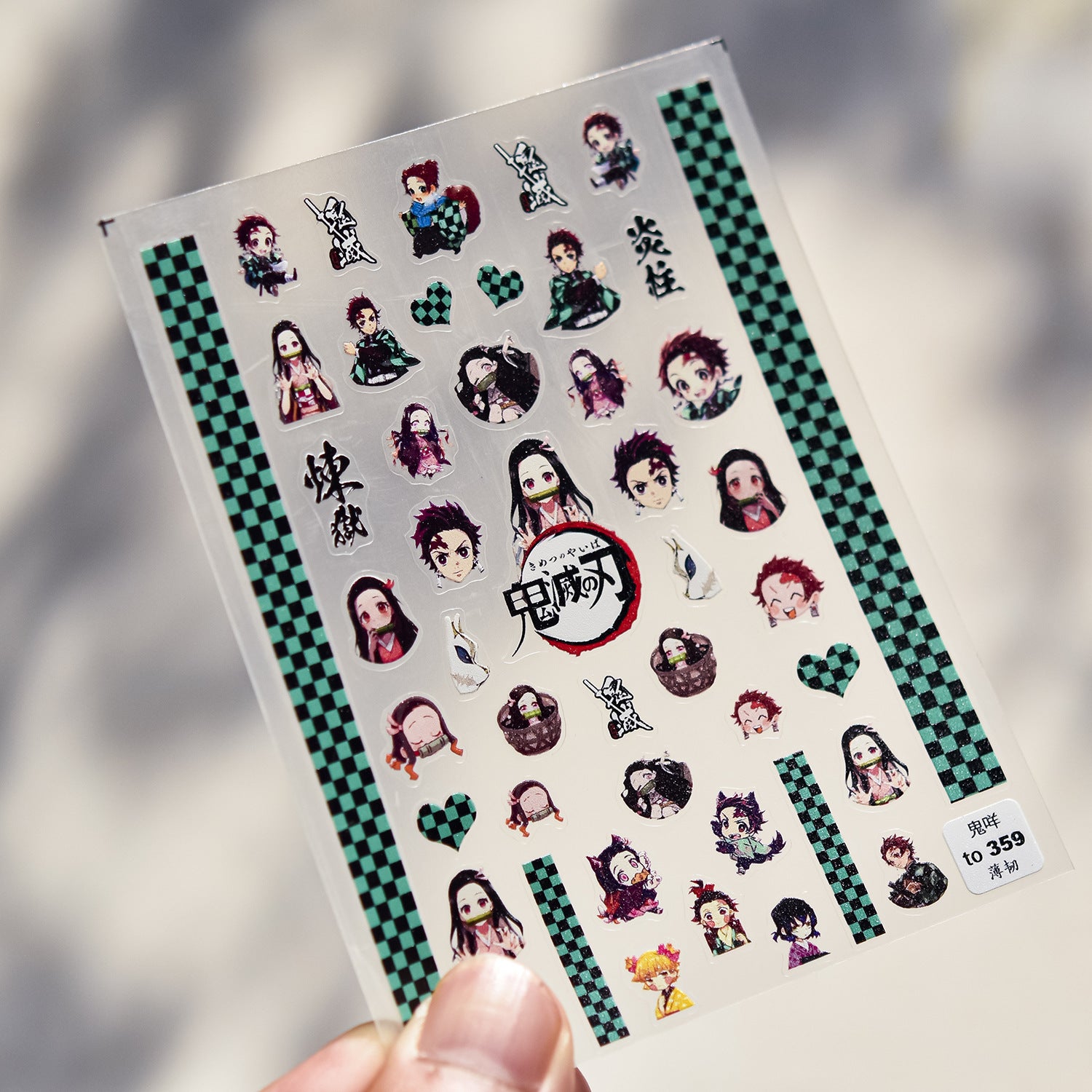 Moschino Big Head Teddy Bear: "Luxury Teddy Crew" – 5D Embossed Nail Sticker