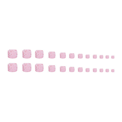 Unhas postiças para meninas rosa manicure textura fosca flash unhas postiças glitter em pó lantejoulas grandes unhas postiças unha doce irmã pedaço de unha｜365nails