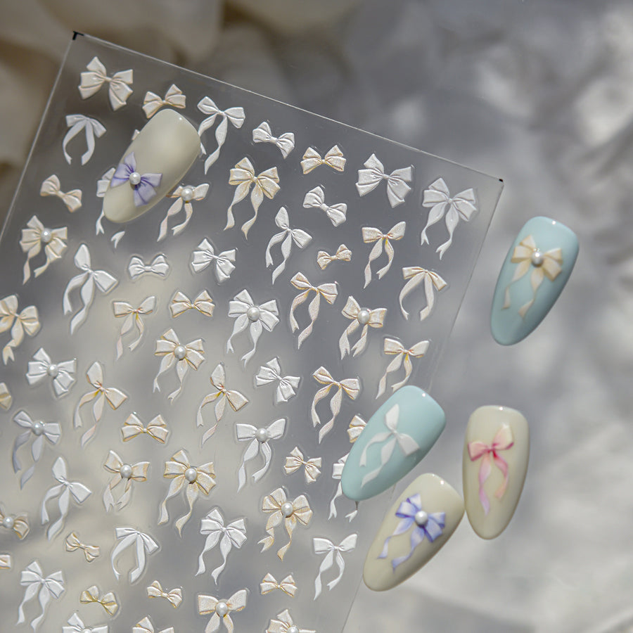 365nails: "Crystal Bow Ribbon" –Nail Art Stickers