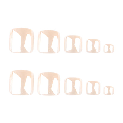 Foot nails  advanced nude pearlescent wearing foot manicure Europe and the United States hot-selling foot nail wholesale｜365nails