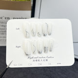 Uñas postizas reutilizables hechas a mano, con diseño de viento frío, para uñas medianas y largas, venta al por mayor | 365nails