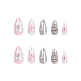 Three-dimensional water drop feeling wearing nail fake nail star love nail art pink smudge nail patch nail wholesale