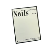 Pearl Finish Display Cards for Handmade Press On Nails (MOQ=50)
