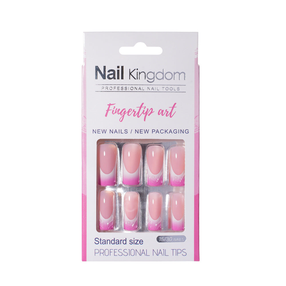 Press on nails advanced sense belt drill three-dimensional detachable nail art Spice girl fake nail press on nails wholesale