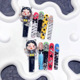 Pop Art Cartoon Doll Colorful Statement Press On Nails