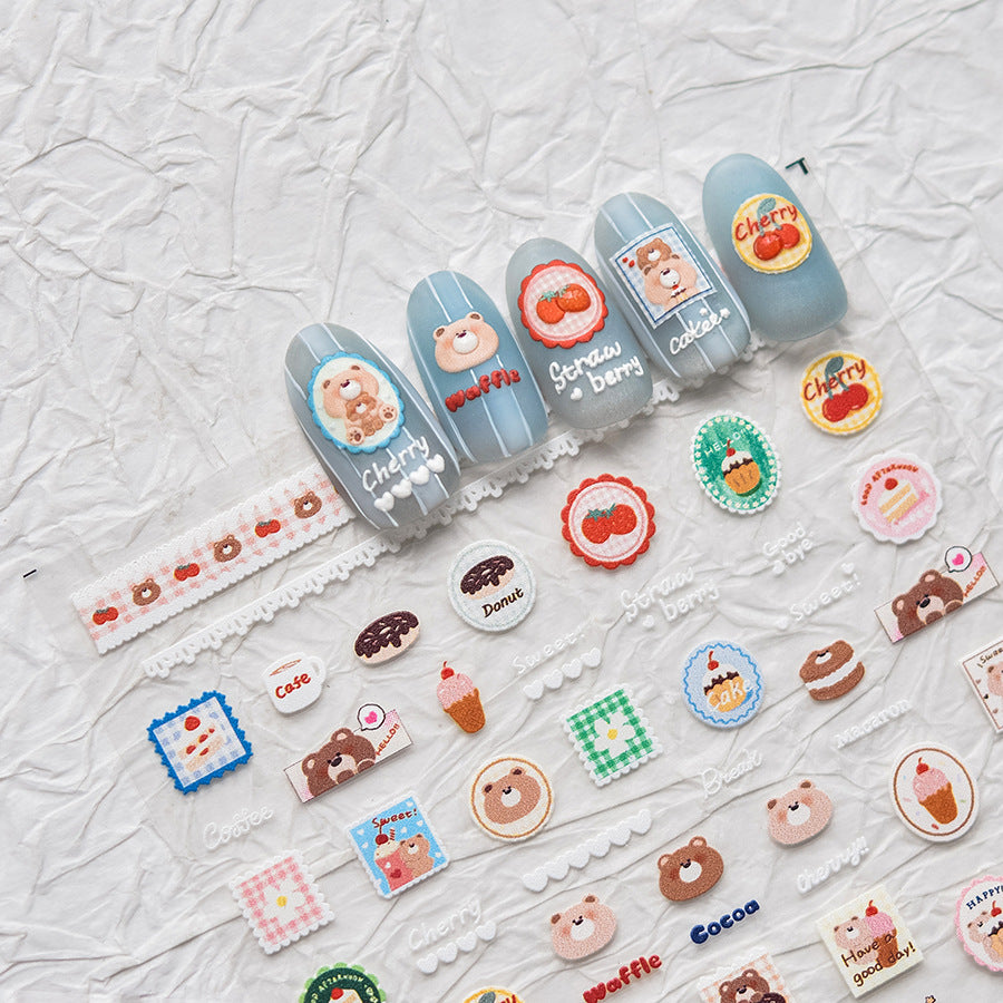 365nails: "Birthday Bear Party" – nail art stickers