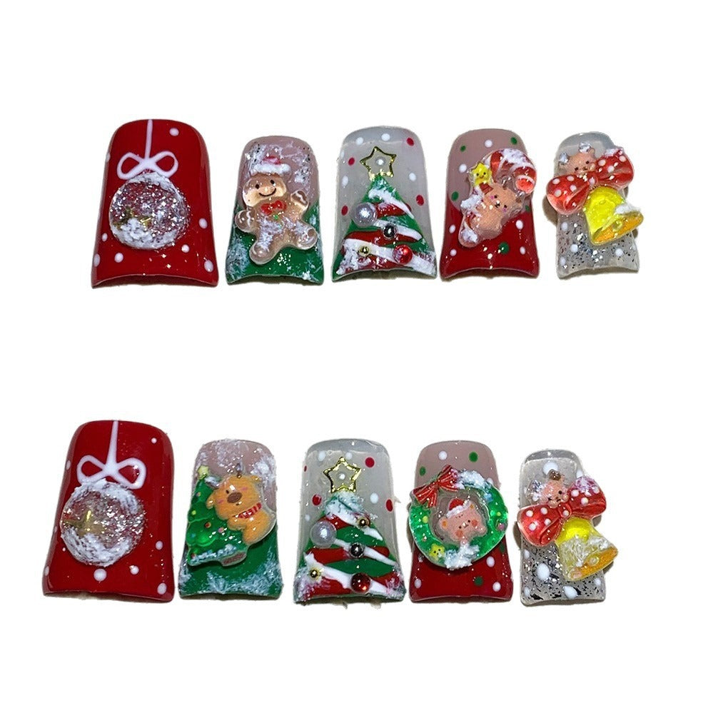 Christmas Duckbill Press On Nails Set