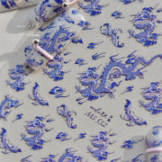 365nails: "Blue and White Porcelain Shard" – nail art stickers