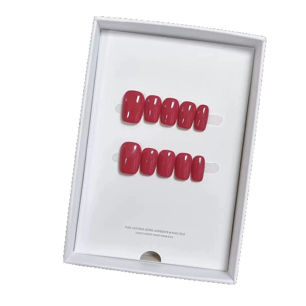 The Essential Solids | Short Medium Square | Handmade Press-on Nails