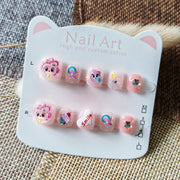 365nails：「小馬夢幻」—手工製可愛短款橢圓形穿戴甲，卡通人物圖案