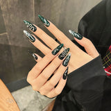 Purely handmade nails, national style, animation sense, contrasting colors, Spice Girl removable manicure | 365nails