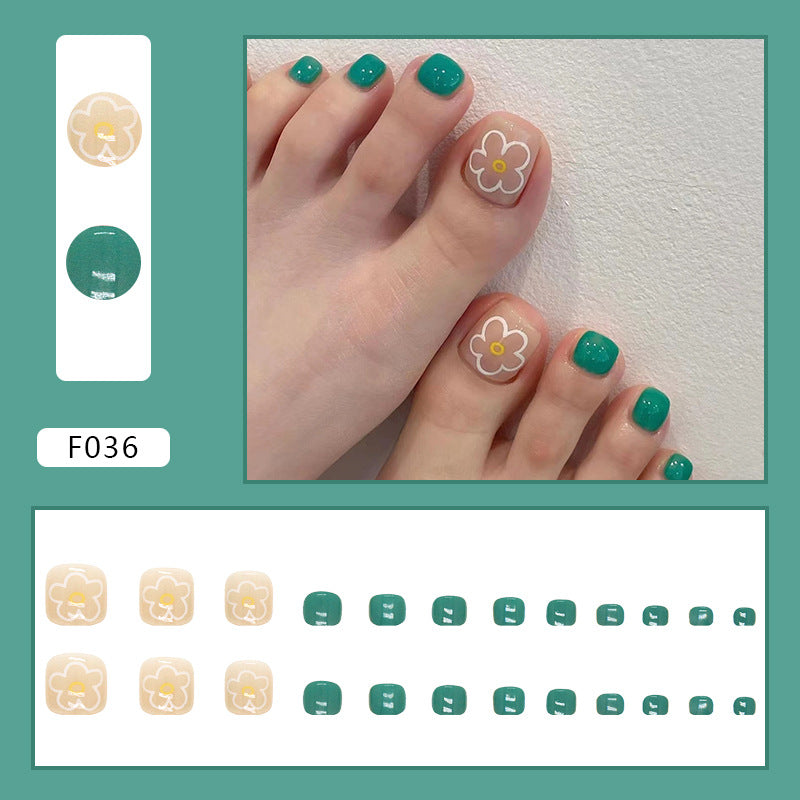 Unhas postiças com acabamento em unhas postiças Unhas postiças removíveis com acabamento em unhas postiças dos pés Unhas dos pés ｜365nails