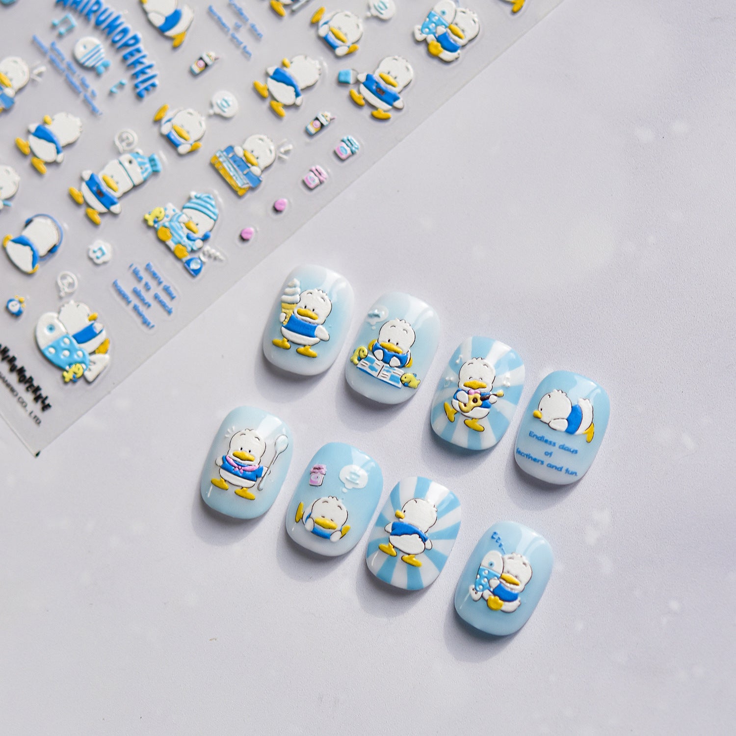 Sanrio Character Collection: "Kawaii Friends" – 3D Embossed Nail Sticker