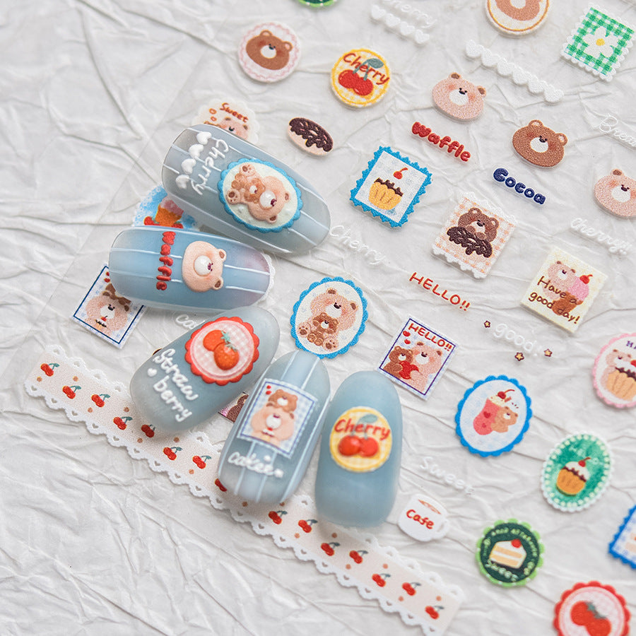 365nails: "Birthday Bear Party" – nail art stickers