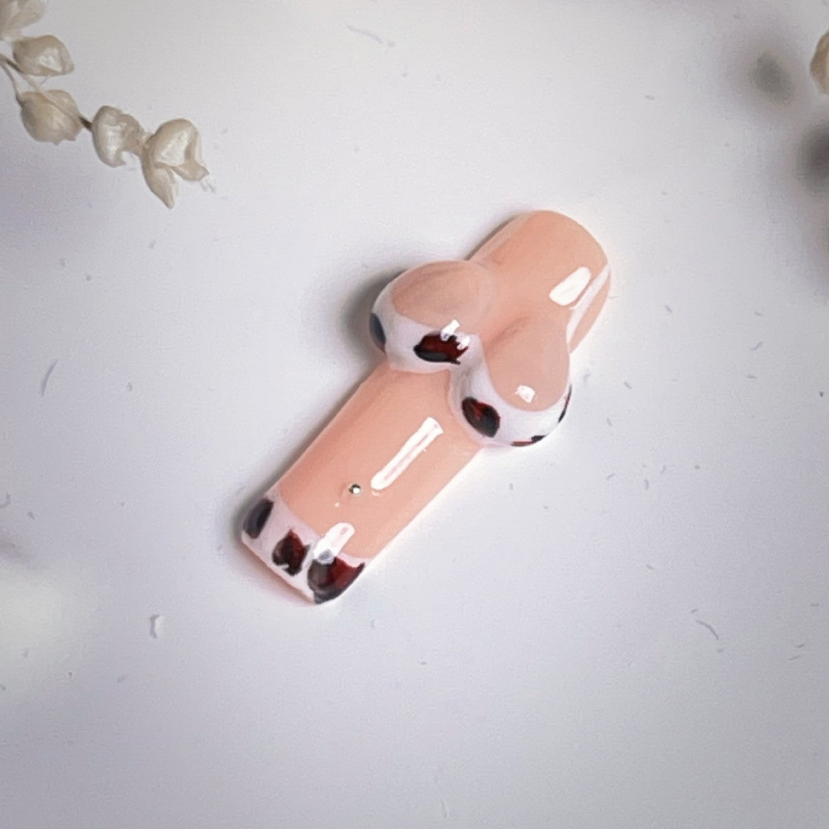 The Art Edit · Milky Peach Cow Dots