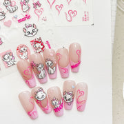 365nails: "Neon Pink Graffiti Heart" – nail art stickers