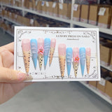 Leopard Floral Extra Long Stiletto Press On Nails