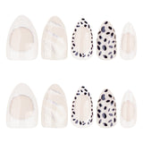 Chic Monochrome Nails with Dalmatian Spots and White Accents