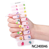 Semi-Cured Gel Nail Strips Foil French Gold Pink Gradient Glossy Set (MOQ=3)