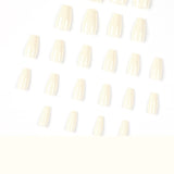 Use almohadillas para uñas cortas, almohadillas para uñas de ballet cortas de color blanco lechoso de color sólido, use almohadillas para uñas postizas, almohadillas para uñas y almohadillas para uñas terminadas.｜365nails