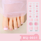 Semi-Cured Gel Nail Strips 3D Soft Glossy Toe Design (MOQ=3)