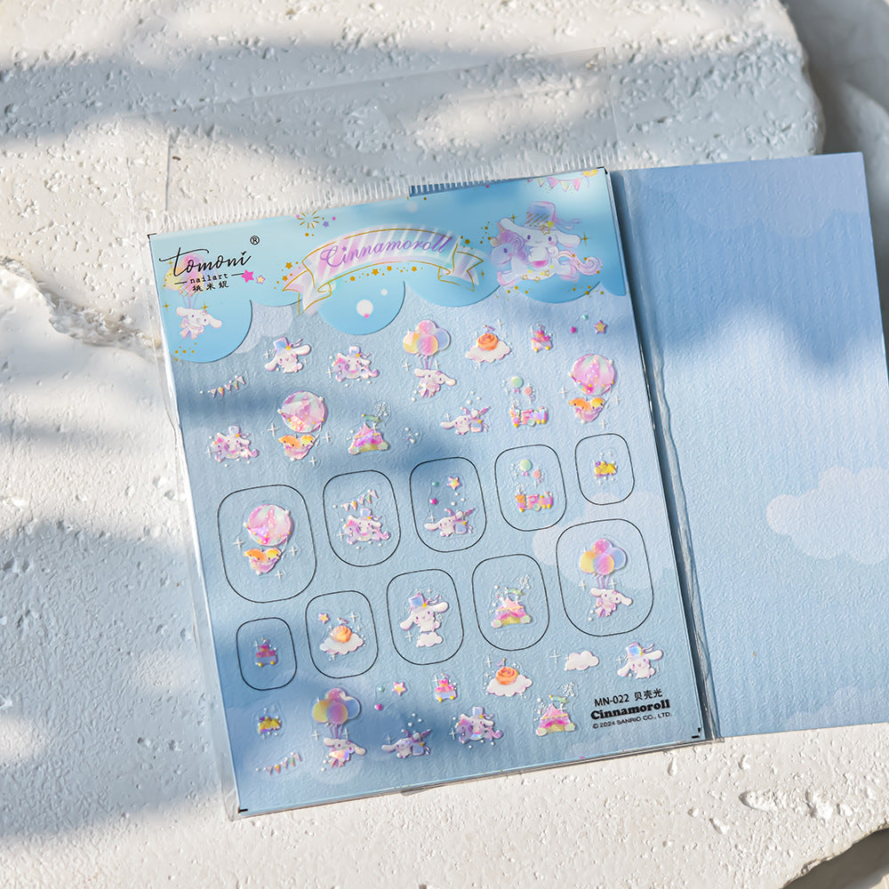 Cinnamoroll Travel Collection: "Cinnamoroll Travel Adventure" – 3D Nail Sticker