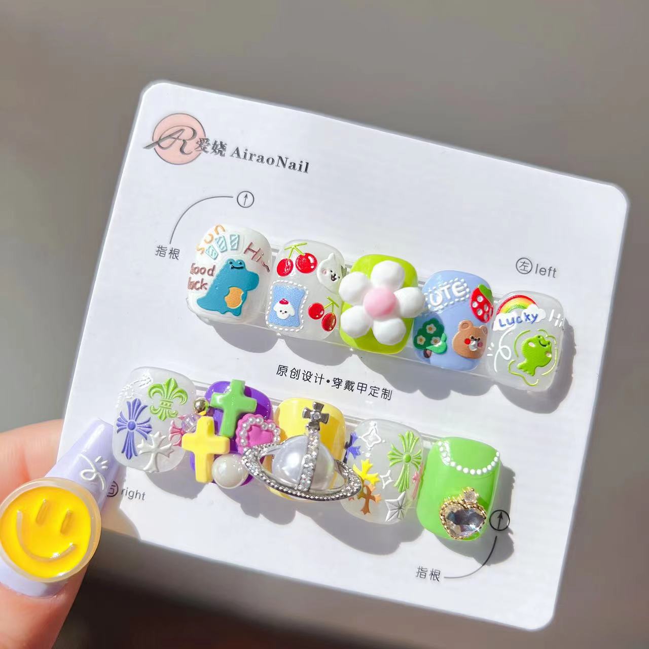 365nails: 파스텔 고딕 십자가·플뢰르 드 리스 네일 스티커