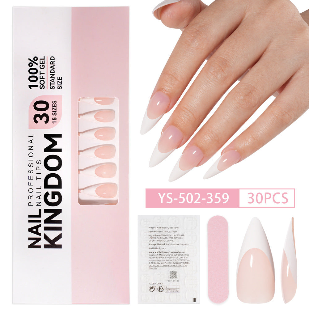 Nail tips French press on nails, simple long ladder manicure removable fake nails 120 pieces, prefabricated nail wholesale