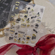 365nails : "citrouille d'Halloween et toile d'araignée" – Autocollants de nail art