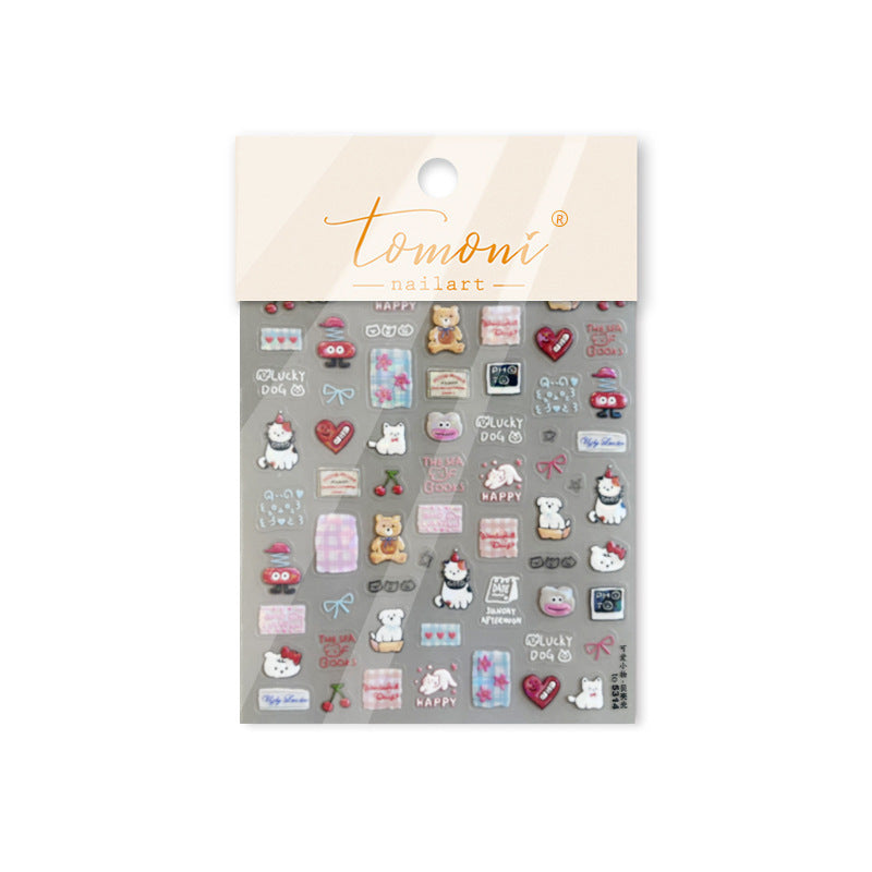 Kawaii Cute Collection: "Lucky Little Things" – 3D Embossed Nail Sticker
