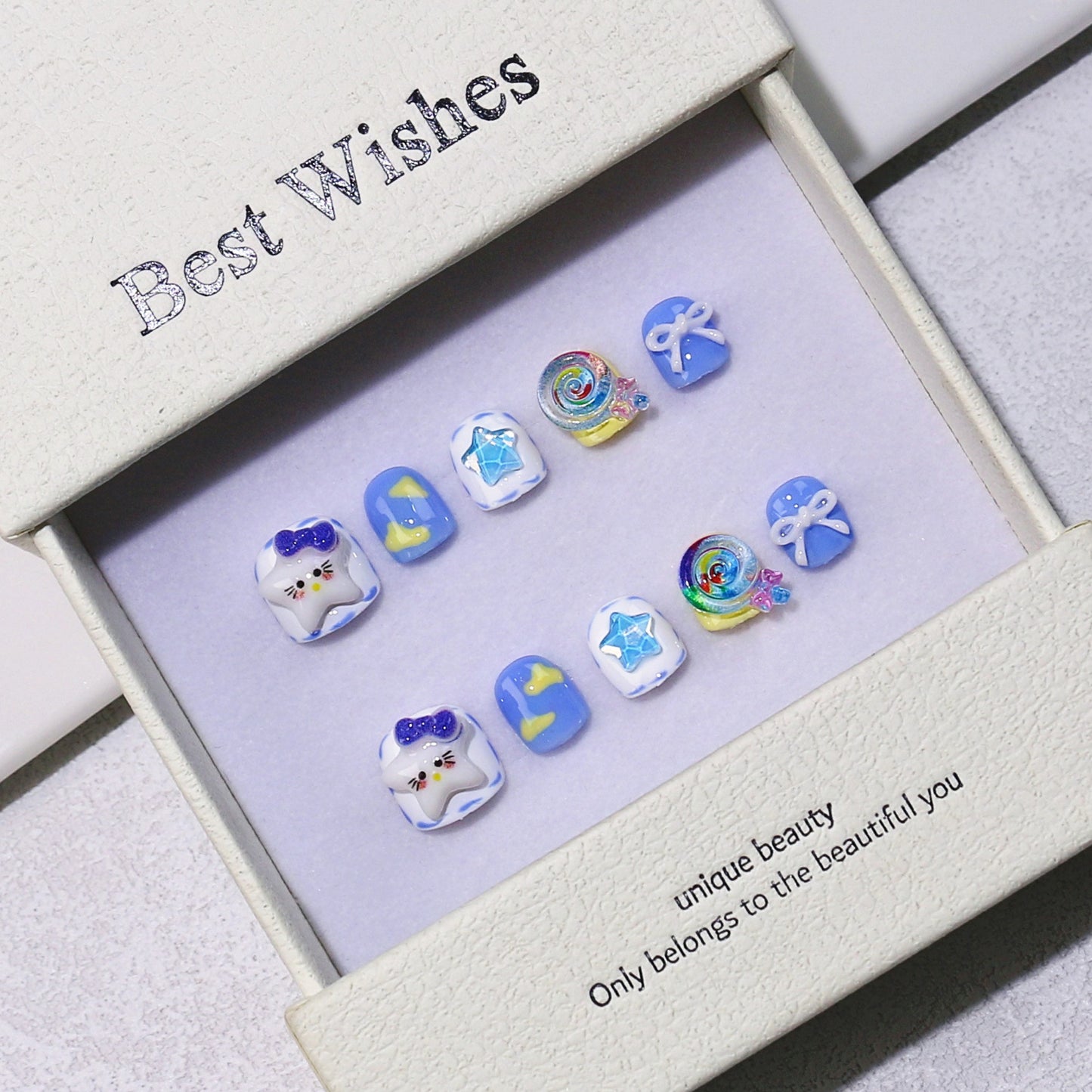 Children's special cute cartoon nail art 3-12 years old girls and children nail art film