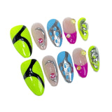 Sweet Cool Spice Girls  Almond Nail  Relief Handemade press on nails Wholesale Reusable Nail Patch｜365nails