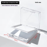 Double-layer s storage box Sold in packs of 3. Minimum order: 1 pack (3 pcs). Quantity = num of packs. Qty1 = 3pcs, Qty2 =6 pcs