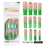 Long press on nails, French versatile patch nail art removable prefabricated fake nail press on nails piece