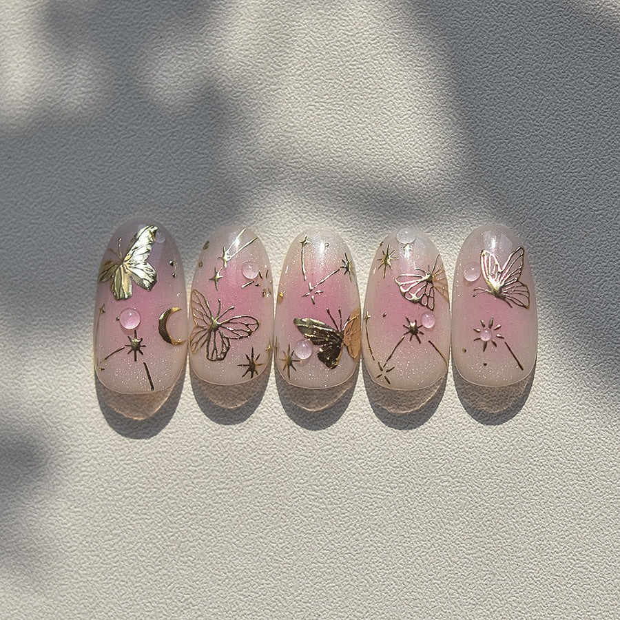 365nails：紫色星月 美甲貼紙